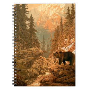 Bear in the Rocky Mountainsbear,brown,animal,grizz Notebook