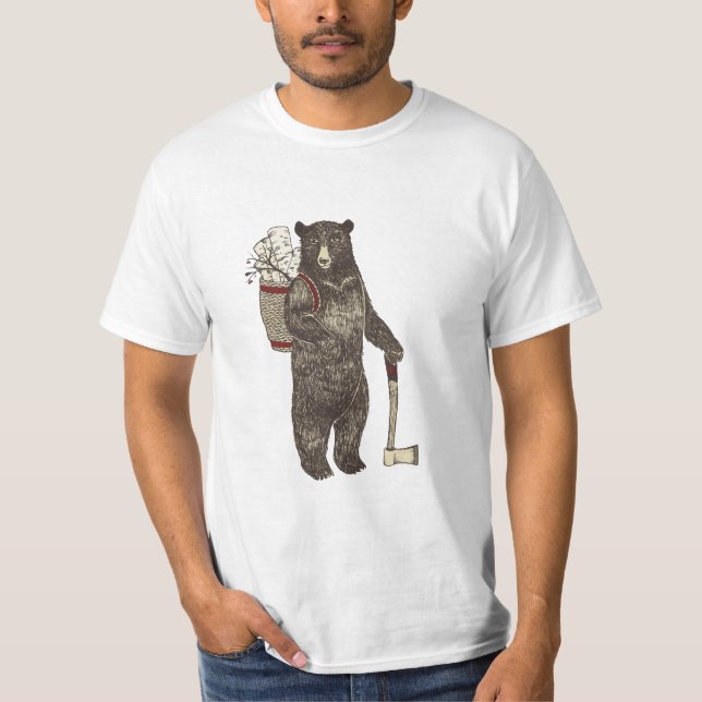 bear in the woods T-Shirt (Front)