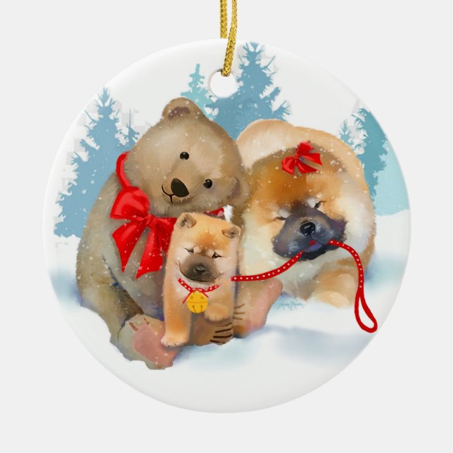 BEAR-ING GIFTS 2018 Chow Porcelain Ornament (Front)