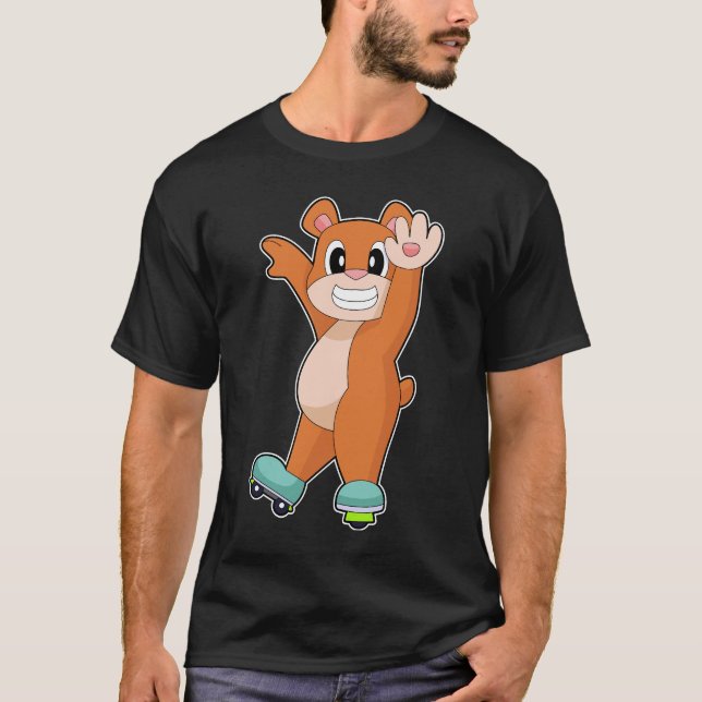 Bear Inline skating Inline skates Sports T-Shirt (Front)