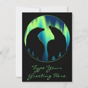 Bear Invitations Personalised Aurora Bears Card