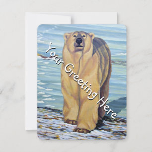 Bear Invitations Personalised Polar Bear Art Cards