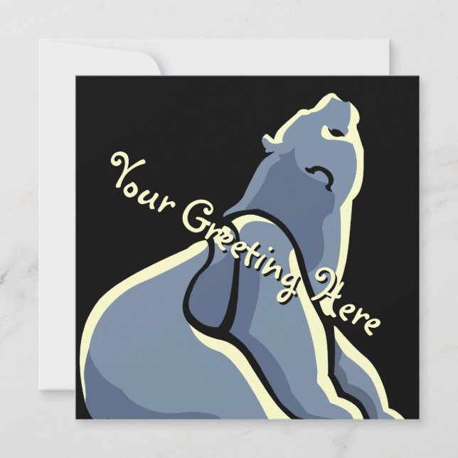 Bear Invitations Personalised Polar Bear Art Cards (Front)