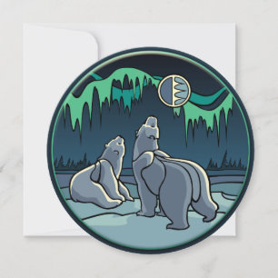 Bear Invitations Personalised Polar Bear Art Cards