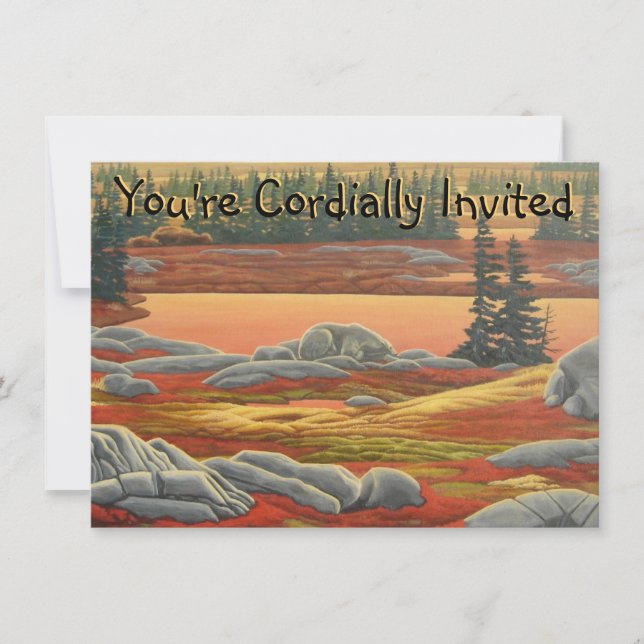 Bear Invitations Personalised Polar Bear Art Cards (Front)
