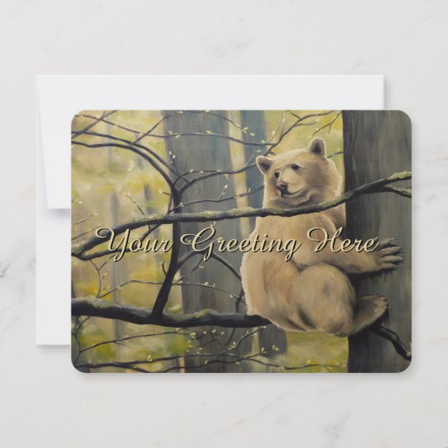 Bear Invitations Personalised Spirit Bear Art RSVP (Front)