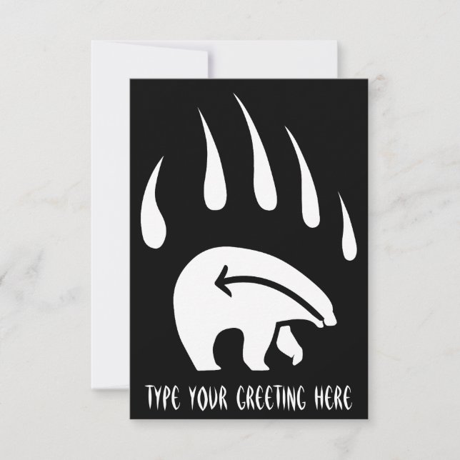 Bear Invitations Personalised Tribal Bears Card (Front)