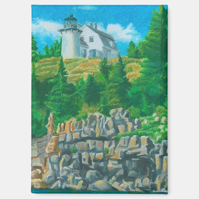 Bear Island Light Painting Magnet (Front)