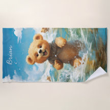 Bear Kids Towels for Beach and Pool Lovers