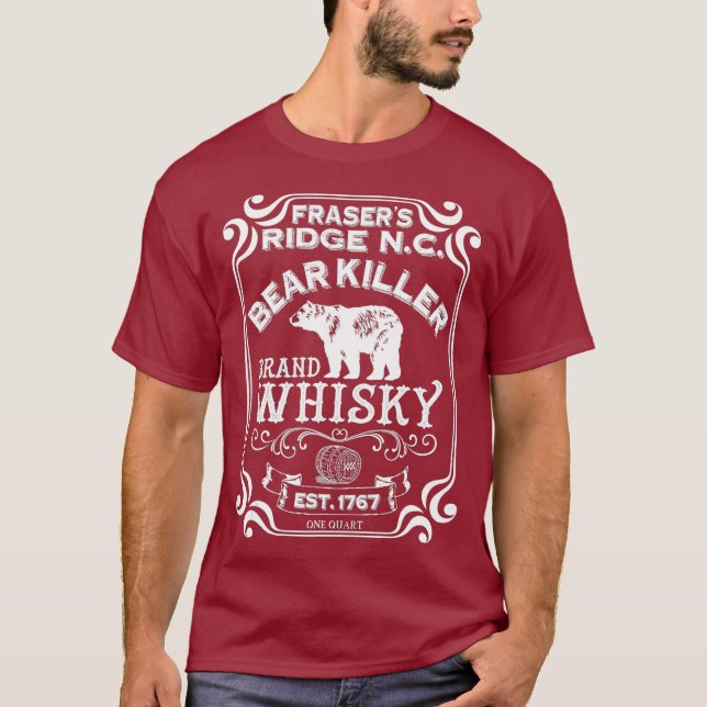 Bear Killer Brand Whisky - Frasers Ridge Gift T-Shirt (Front)
