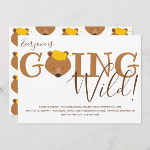 Bear Kindergarten Graduation Invitation