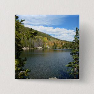 Bear Lake at Rocky Mountain National Park 15 Cm Square Badge