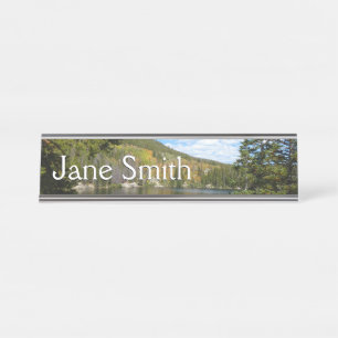 Bear Lake at Rocky Mountain National Park Desk Name Plate