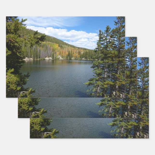Bear Lake at Rocky Mountain National Park Wrapping Paper Sheet (Set)