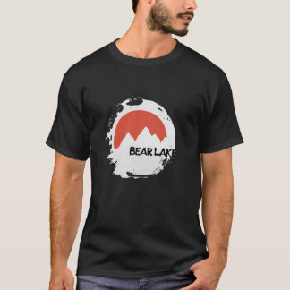 Bear Lake Mountains Idaho Hiking Outdoors Retro Lo T-Shirt