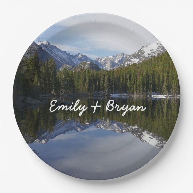 Bear Lake Reflection II Paper Plate (Front)