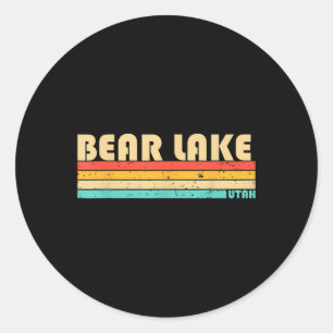Bear Lake Utah Funny Fishing Camping Summer  Classic Round Sticker