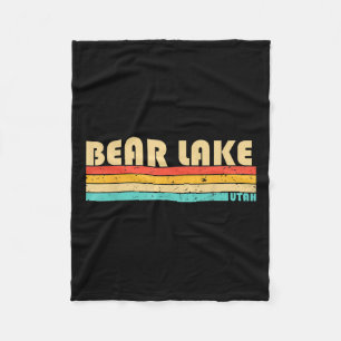 Bear Lake Utah Funny Fishing Camping Summer Fleece Blanket