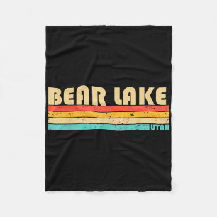 Bear Lake Utah Funny Fishing Camping Summer Fleece Blanket