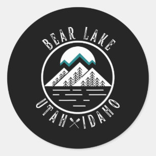 Bear Lake Utah Idaho Camping Boating Classic Round Sticker