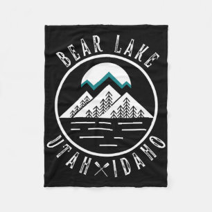 Bear Lake Utah Idaho Camping Boating Fleece Blanket