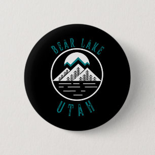 Bear Lake Utah Mountain Skiing Hiking Fishing Boat 6 Cm Round Badge
