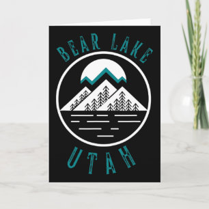 Bear Lake Utah Mountain Skiing Hiking Fishing Boat Card