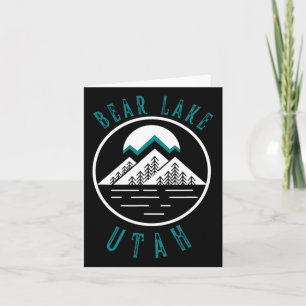 Bear Lake Utah Mountain Skiing Hiking Fishing Boat Card
