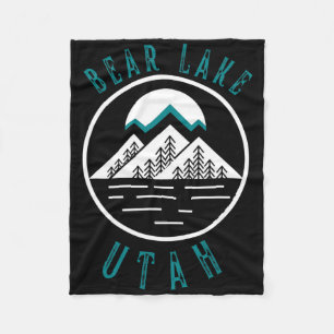 Bear Lake Utah Mountain Skiing Hiking Fishing Boat Fleece Blanket