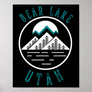 Bear Lake Utah Mountain Skiing Hiking Fishing Boat Poster