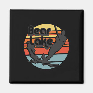Bear Lake Utah Water Skiing Water Ski Retro Vintag Magnet