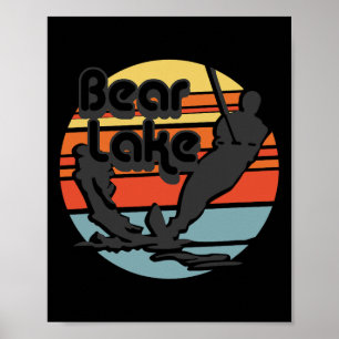 Bear Lake Utah Water Skiing Water Ski Retro Vintag Poster