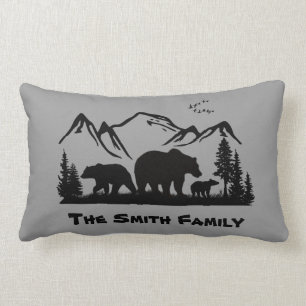 Bear Lodge Decor Pillow (Personalise)