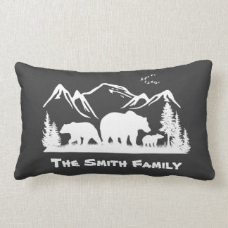 Bear Lodge Decor Pillow (Personalise)