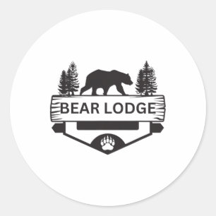 Bear Lodge Wyoming Wildlife Bear Hiking Camping Sk Classic Round Sticker