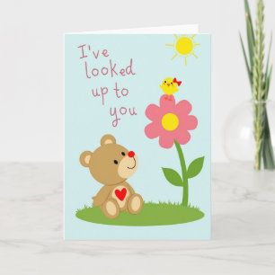 Bear Looks Up To You Card