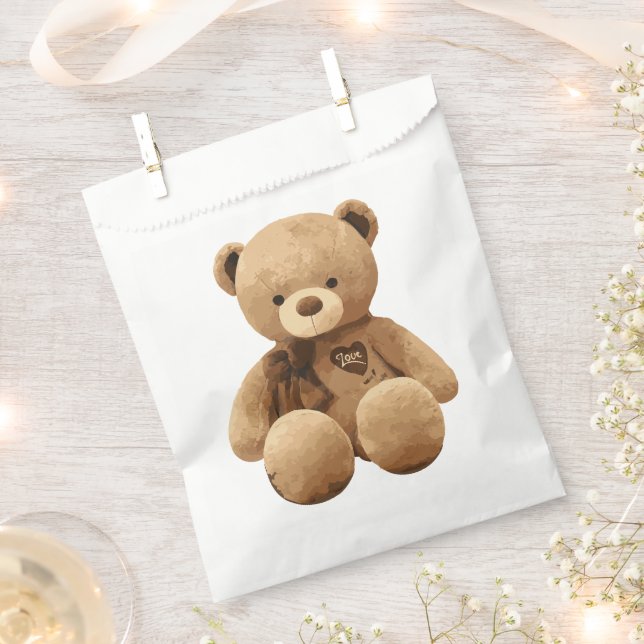 Bear Love Favour Bag (Clipped)