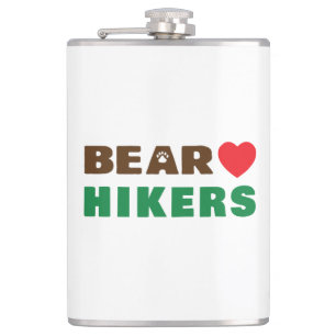 Bear love hiker flask