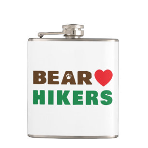 Bear love hiker hip flask