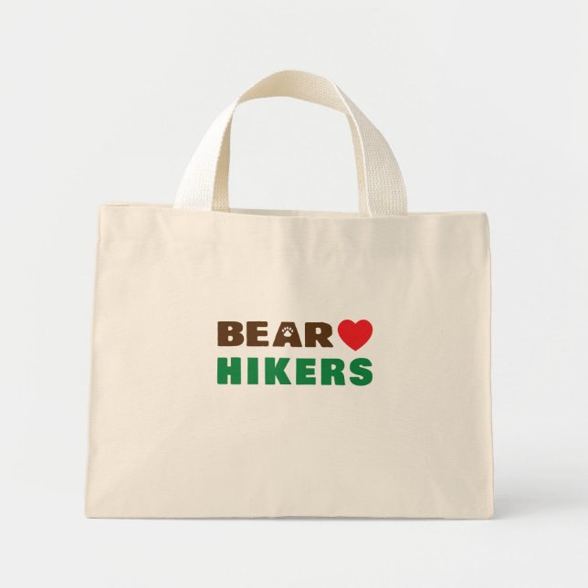 Bear love hiker mini tote bag (Front)