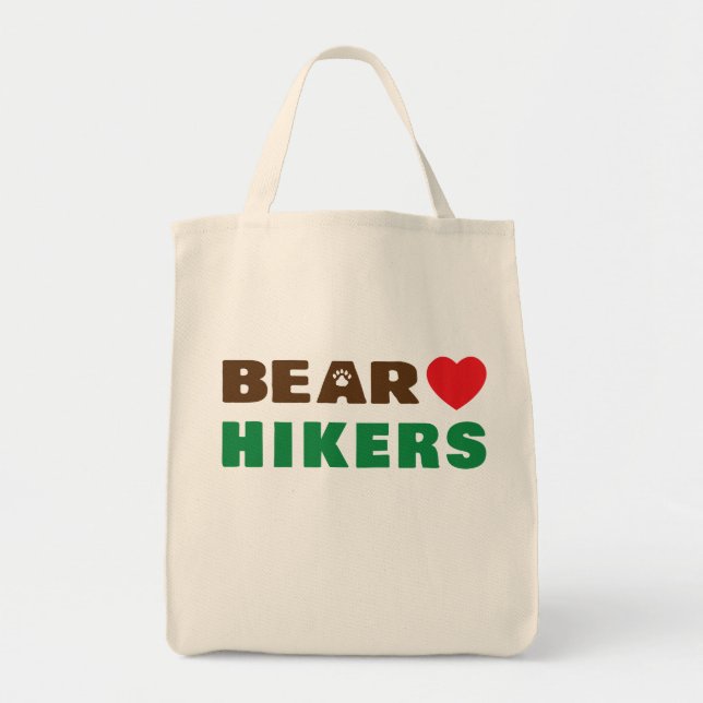 Bear love hiker tote bag (Front)