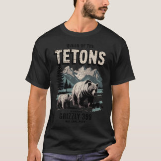 Bear Lovers Queen Of The Tetons Grizzly 399 Nation T-Shirt