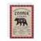 Bear Lumberjack Birthday Party Invitation