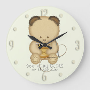 Bear Making Design Large Clock