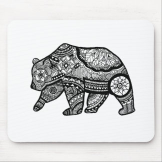Bear Mandala Art Mouse Pad