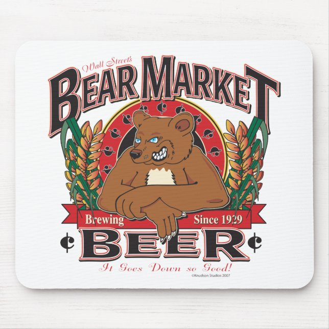 Bear-Market-Beer Mouse Pad (Front)
