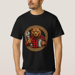 Bear Mechanic - Grizzly Garage Wrench Oil Can Tee