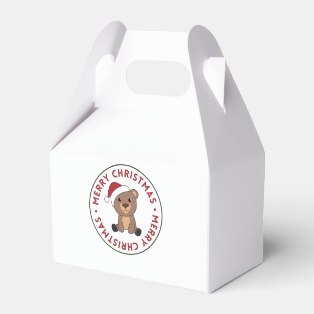 Bear Merry Christmas Winter Animals Bears Favour Box (Front Side)