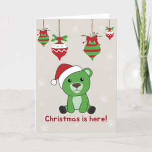 Bear Merry Christmas Winter Animals Bears Holiday Card