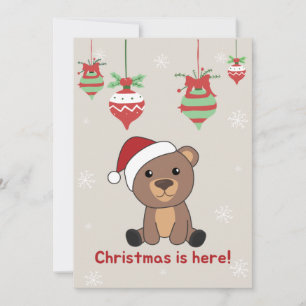 Bear Merry Christmas Winter Animals Bears Holiday  Card